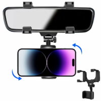 UNIVERSELE 360 AUTOHOUDER TELEFOONSTANDAARD ACHTERUITKIJKSPIEGELCLIP